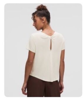 Lululemon Modal Silk Twist-back Short sleeve Shirt